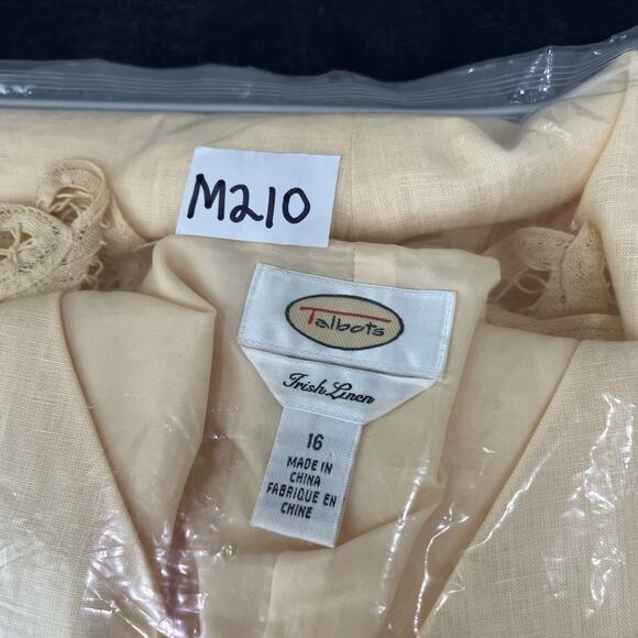 Talbots Cream Sleeveless Midi Dress V-Neck A-Line - Picture 13 of 14